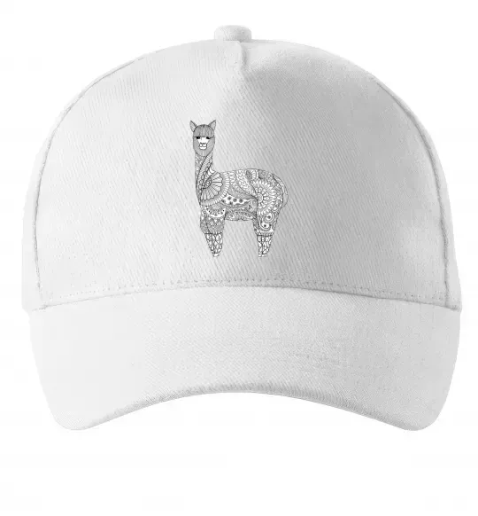 Кепка Лама візерунки Белый фото