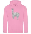 Мужская толстовка (худи) Лама візерунки Розовый фото
