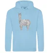 Мужская толстовка (худи) Лама візерунки Голубой фото