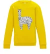 Детский Свитшот Лама візерунки Солнечно желтый фото