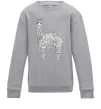 Детский Свитшот Лама візерунки Серый меланж фото
