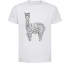 Дитяча футболка Лама візерунки Білий фото