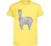Дитяча футболка Лама візерунки Лимонний фото