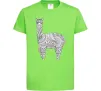 Дитяча футболка Лама візерунки Лаймовий фото