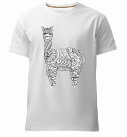 Мужская премиум футболка Лама візерунки