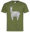 Чоловіча футболка Лама візерунки Оливковий Чоловіча футболка Лама візерунки Оливковий фото
