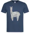 Чоловіча футболка Лама візерунки Темно-синій Чоловіча футболка Лама візерунки Темно-синій фото