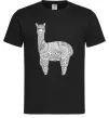 Чоловіча футболка Лама візерунки Чорний Чоловіча футболка Лама візерунки Чорний фото