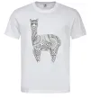 Чоловіча футболка Лама візерунки Білий Чоловіча футболка Лама візерунки Білий фото