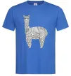 Чоловіча футболка Лама візерунки Яскраво-синій Чоловіча футболка Лама візерунки Яскраво-синій фото