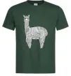 Чоловіча футболка Лама візерунки Темно-зелений Чоловіча футболка Лама візерунки Темно-зелений фото
