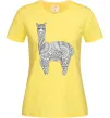 Женская футболка Лама візерунки Лимонный фото