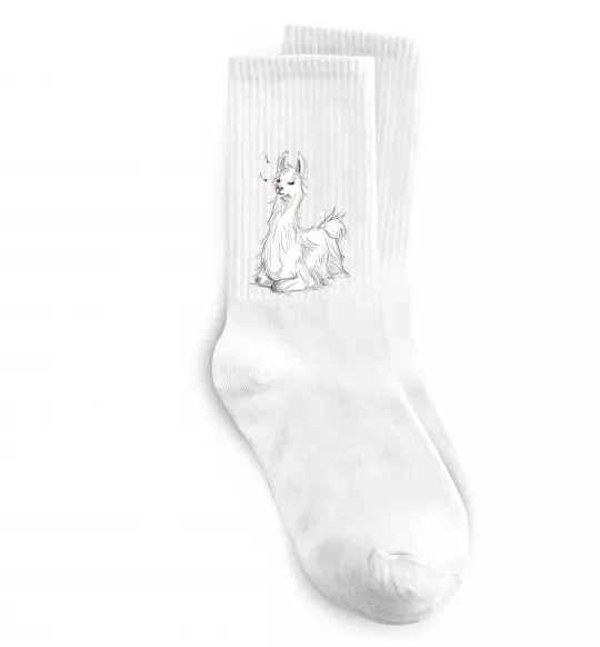 Шкарпетки Альпака біла Білий фото