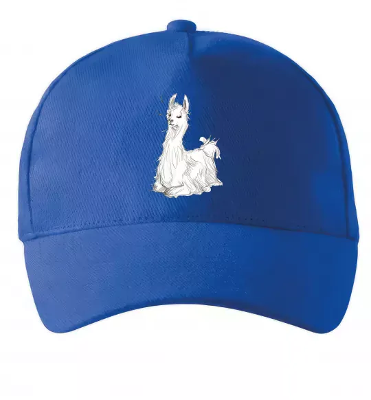 Кепка Альпака біла Яскраво-синій фото