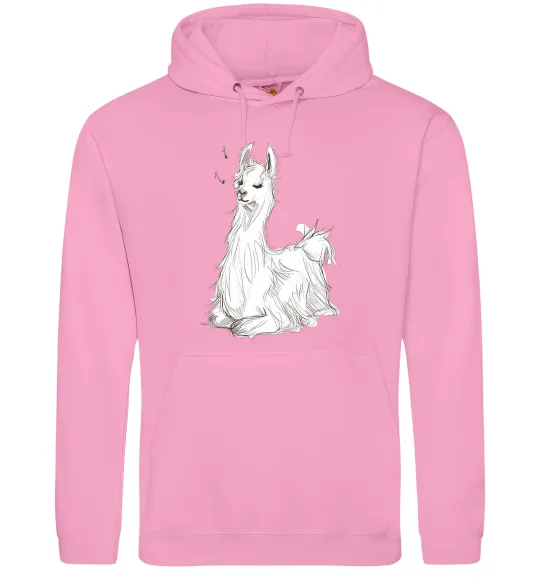 Мужская толстовка (худи) Альпака біла Розовый фото