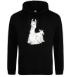Мужская толстовка (худи) Альпака біла Черный фото