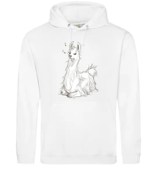 Мужская толстовка (худи) Альпака біла Белый фото