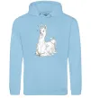 Мужская толстовка (худи) Альпака біла Голубой фото