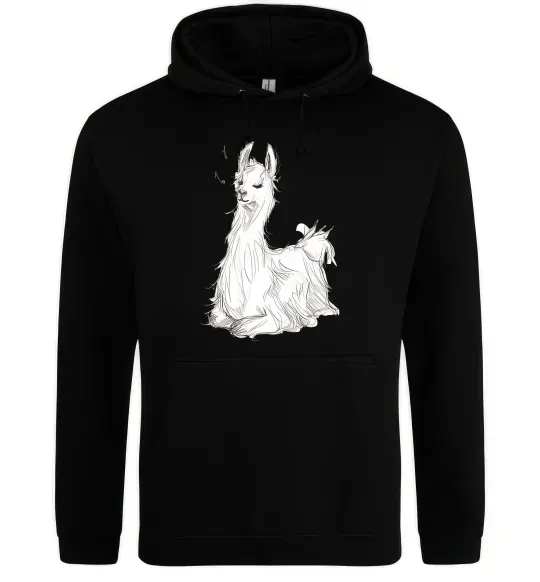 Жіноча толстовка (худі) Альпака біла Чорний фото