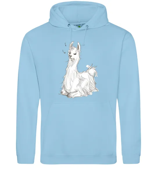 Жіноча толстовка (худі) Альпака біла Блакитний фото