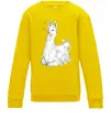 Детский Свитшот Альпака біла Солнечно желтый фото