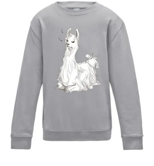 Детский Свитшот Альпака біла Серый меланж фото
