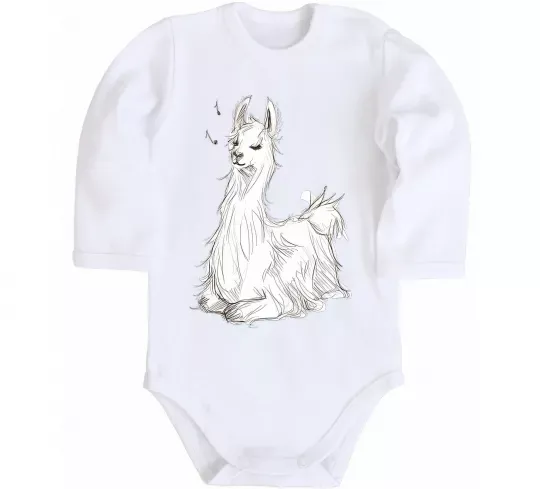 Дитячий бодік Альпака біла Білий фото