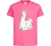 Детская футболка Альпака біла Ярко-розовый фото
