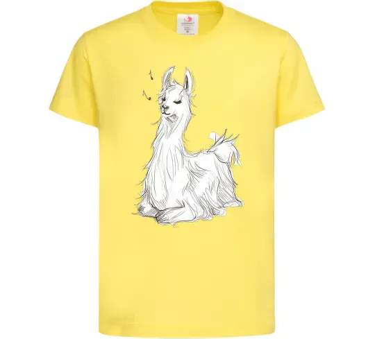 Детская футболка Альпака біла Лимонный фото