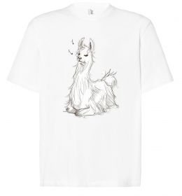 Футболка Оверсайз Альпака біла