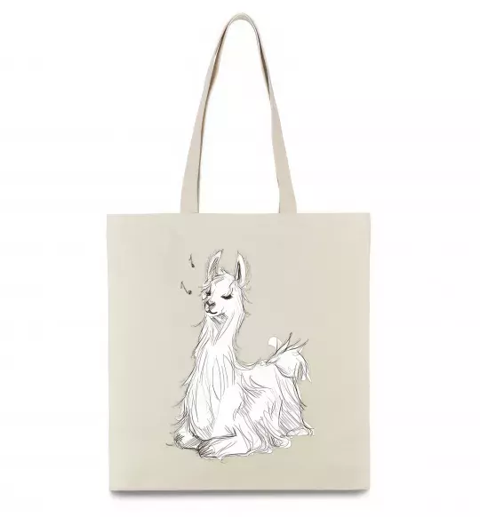 Эко-сумка Альпака біла Бежевый фото