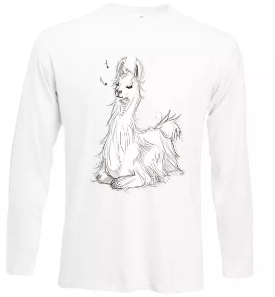 Лонгслів Альпака біла Білий фото