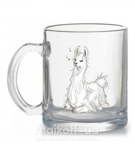 Чашка скляна Альпака белая Прозорий фото