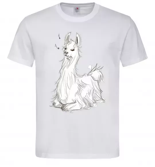 Мужская футболка Альпака біла Белый фото
