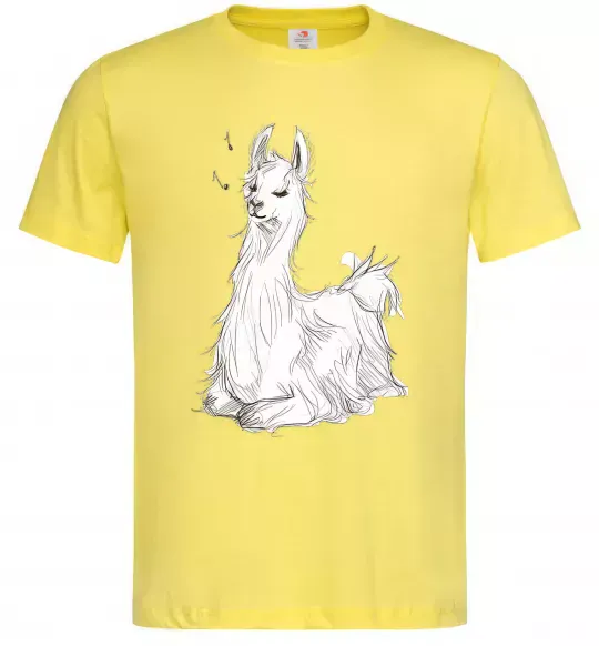 Мужская футболка Альпака біла Лимонный фото