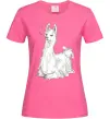 Жіноча футболка Альпака біла Яскраво-рожевий фото
