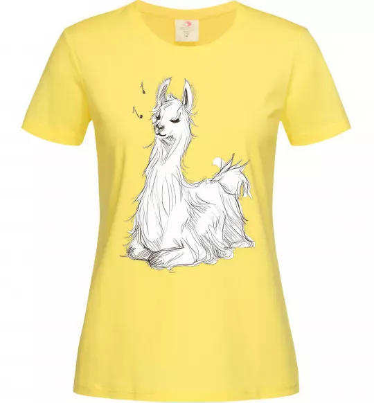 Жіноча футболка Альпака біла Лимонний фото