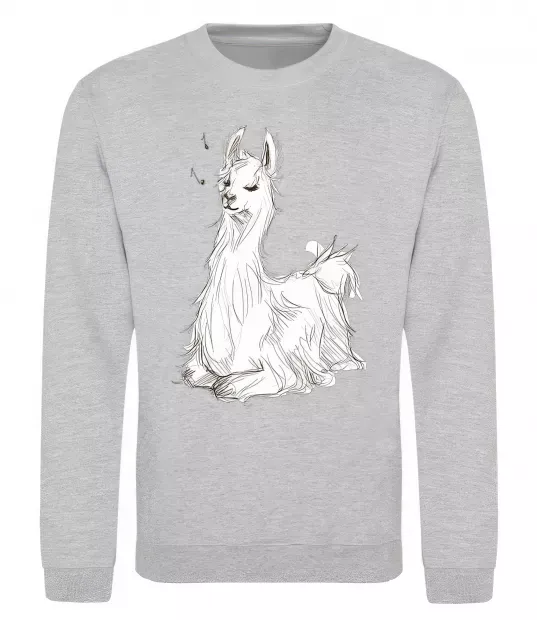 Світшот Альпака біла Сірий меланж фото