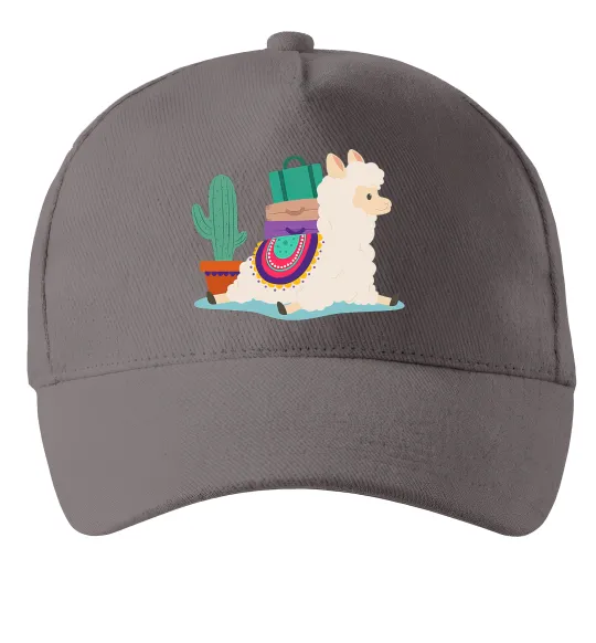 Кепка Лама переїзд Серый фото