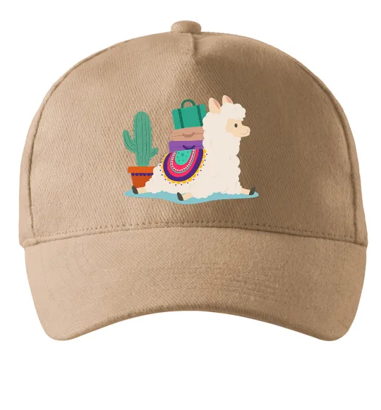 Кепка Лама переїзд Песочный фото