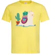 Мужская футболка Лама переїзд Лимонный фото