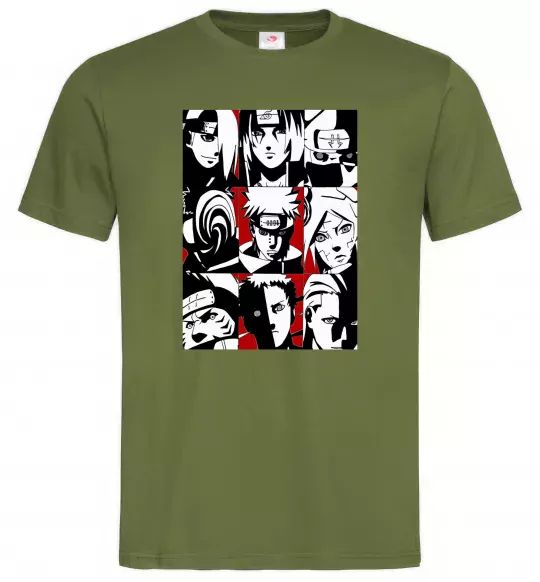 Чоловіча футболка Akatsuki Оливковий фото