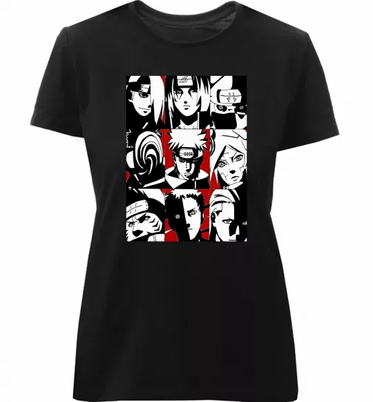 Жіноча преміум футболка Akatsuki Чорний фото