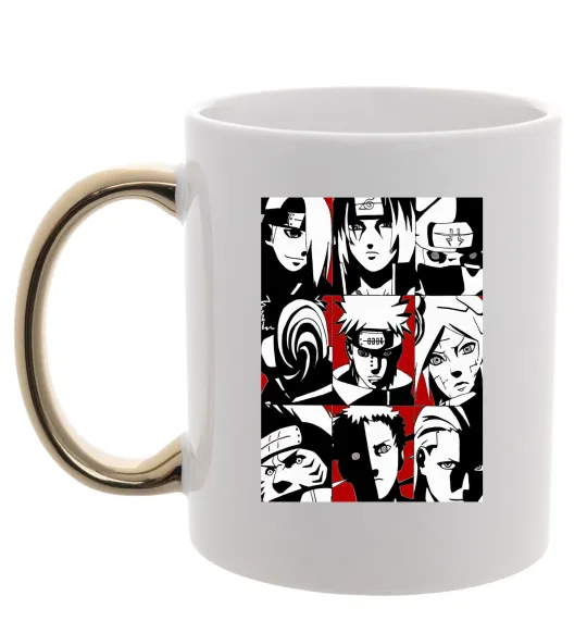 Чашка с цветной ручкой Akatsuki Золото фото