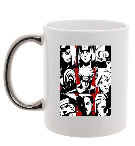 Чашка с цветной ручкой Akatsuki Серебро фото