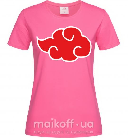 Жіноча футболка Акацуки лого Яскраво-рожевий фото