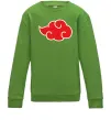 Детский Свитшот Акацукі лого Лаймовый фото