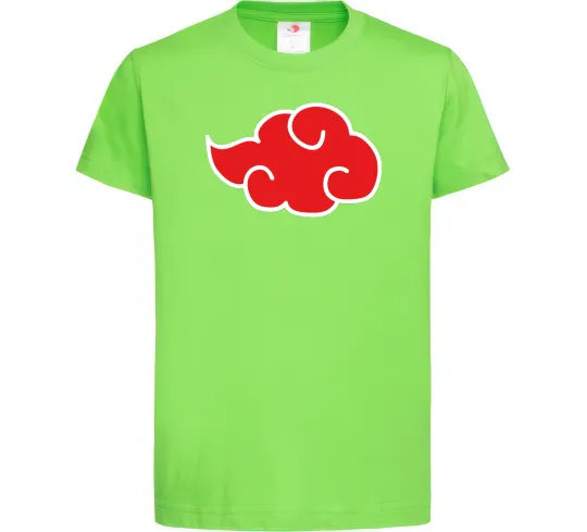 Дитяча футболка Акацукі лого Лаймовий фото