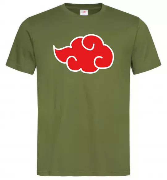 Чоловіча футболка Акацукі лого Оливковий фото