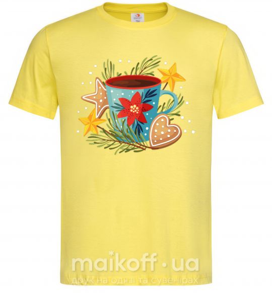 Чоловіча футболка Чашка новогодняя Лимонний фото